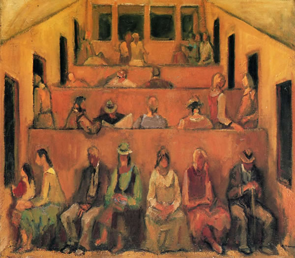 Funicolare (bozzetto), 1939-40, olio su tela, cm 70x80, Napoli, collezione Ossorio